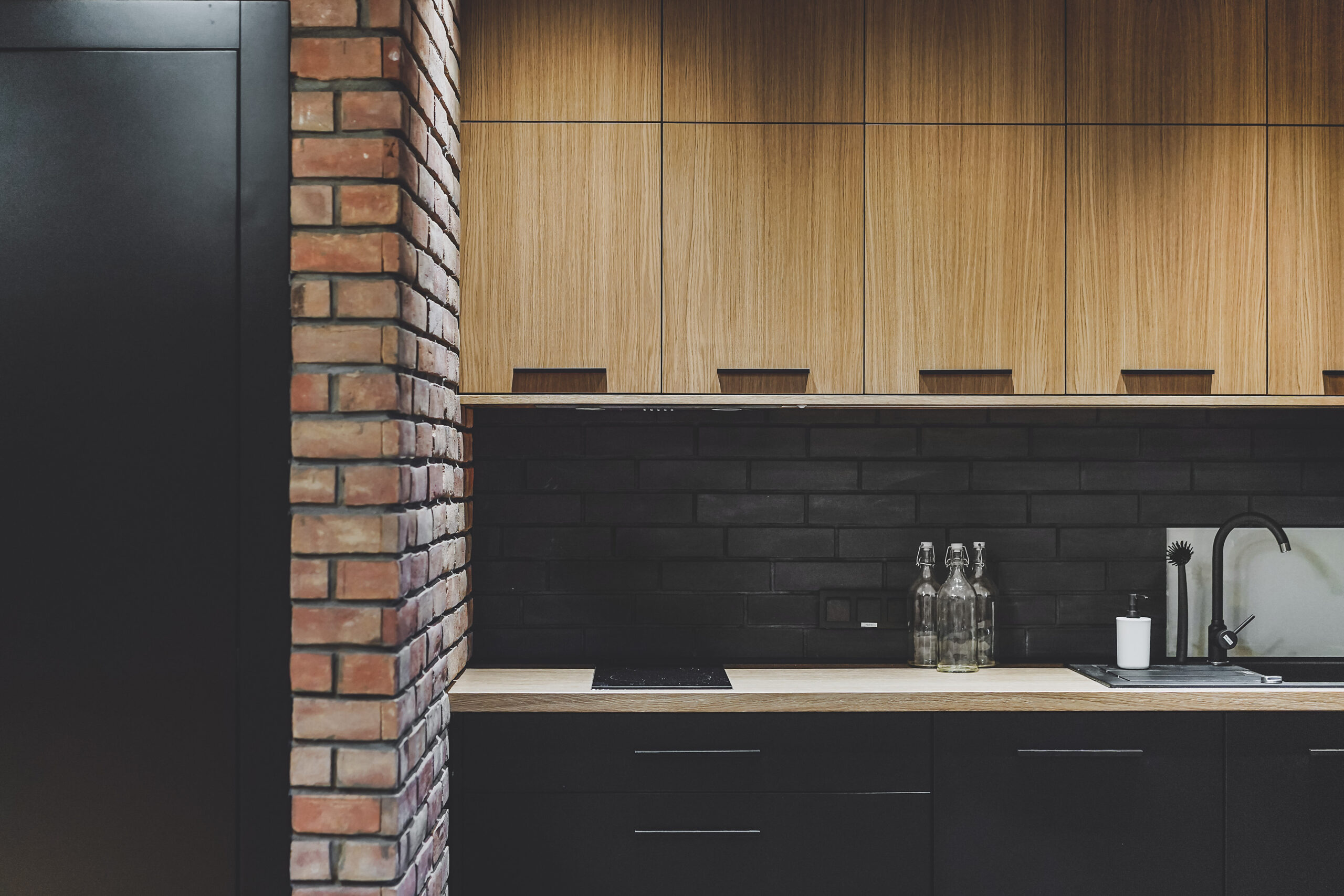 Backstein in der Küche Ziegelstein Trojanowscy