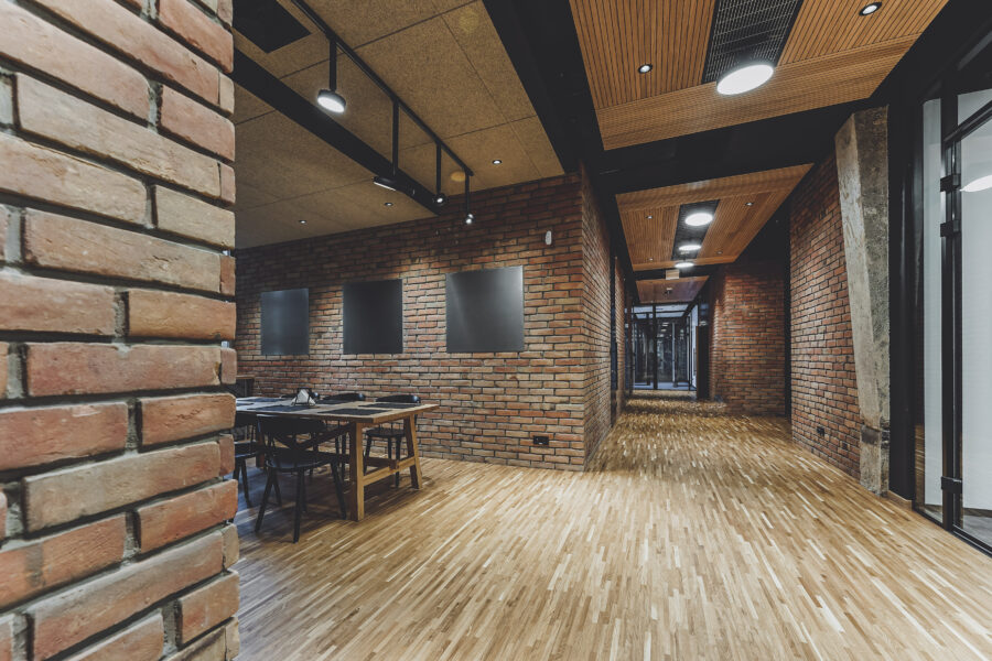 Ziegel an Wänden dekorative Ziegelei