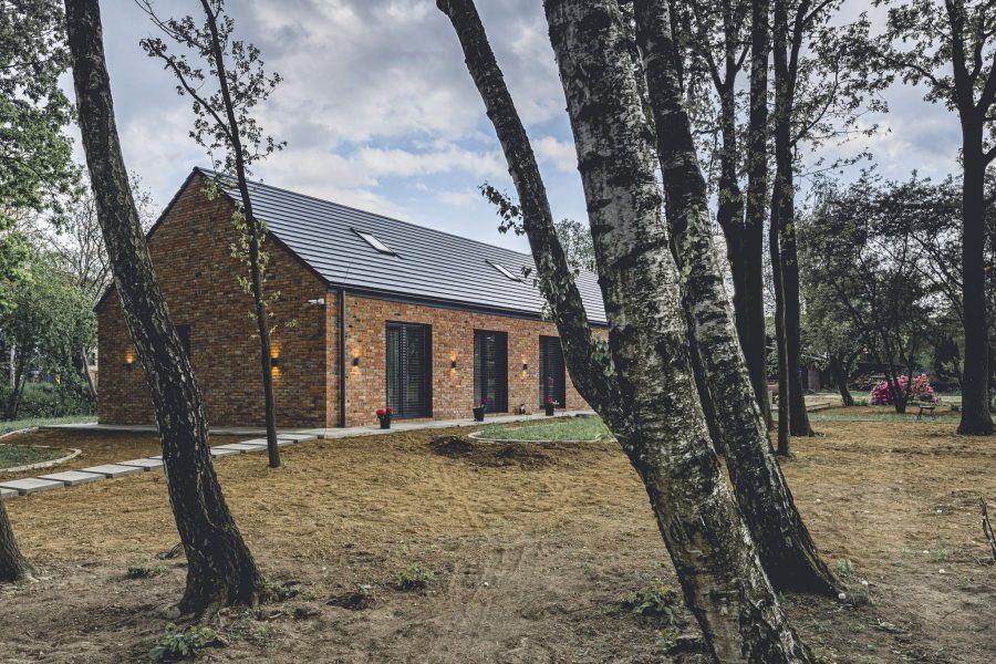 Ziegel auf Fassaden moderne Scheune