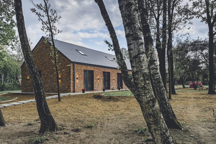 brick on facades modern barn