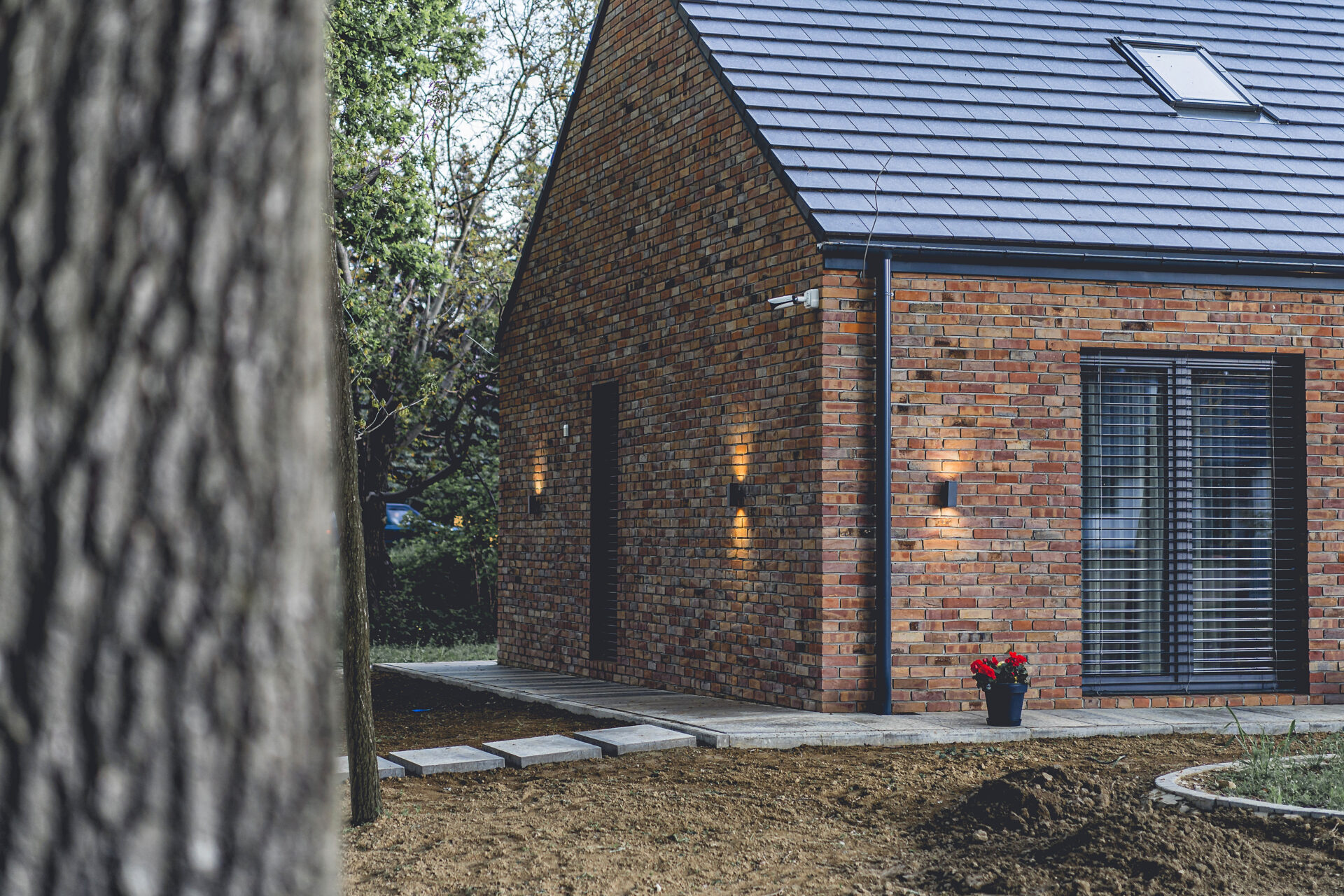 brick on wall modern barn design