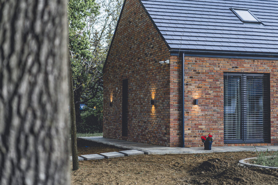 brick on wall modern barn design
