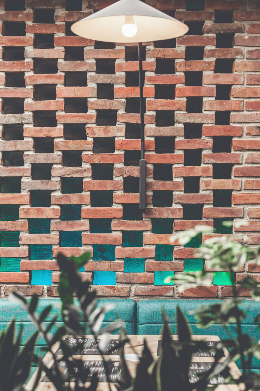 hand formed brick wall