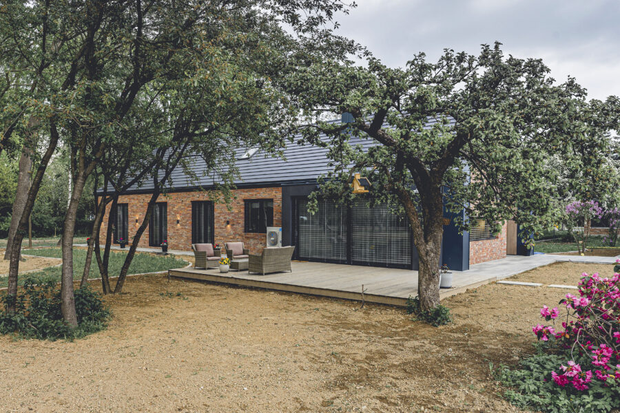 producer brick modern barn