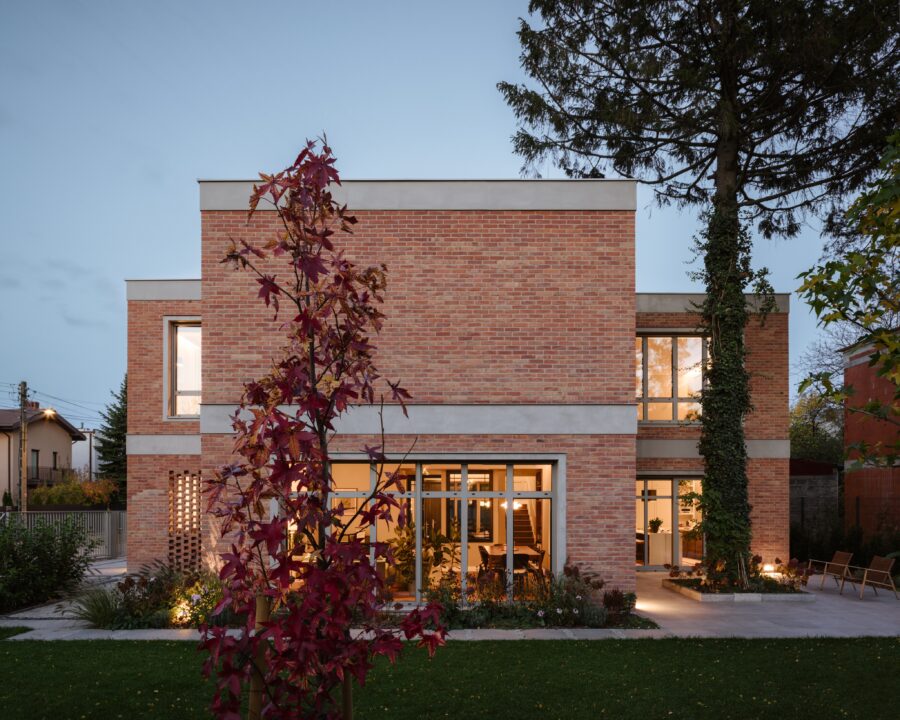 Ziegelfassade an der Außenwand