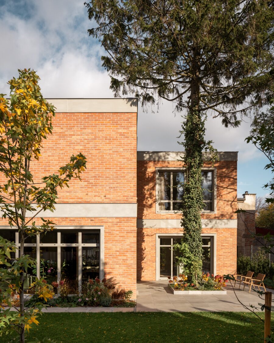 Brick facade for house