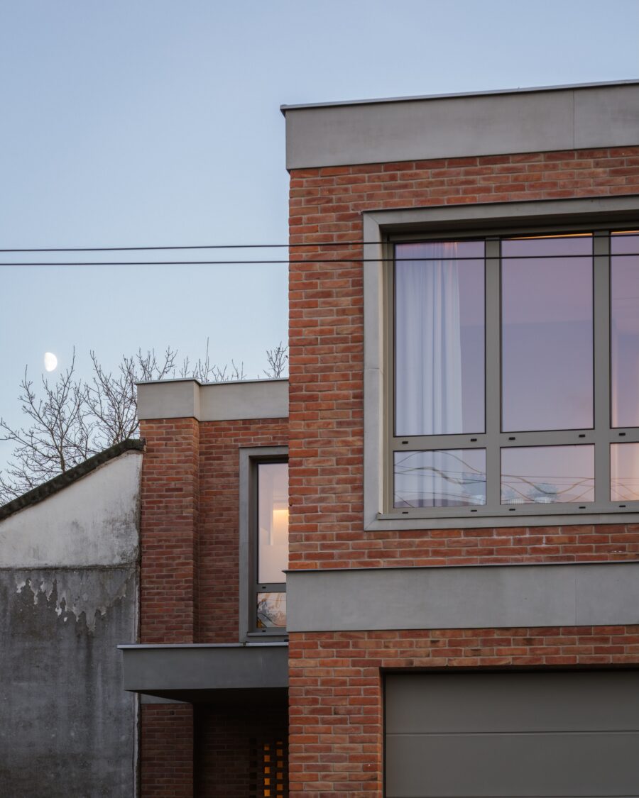 Brick on the wall of the house