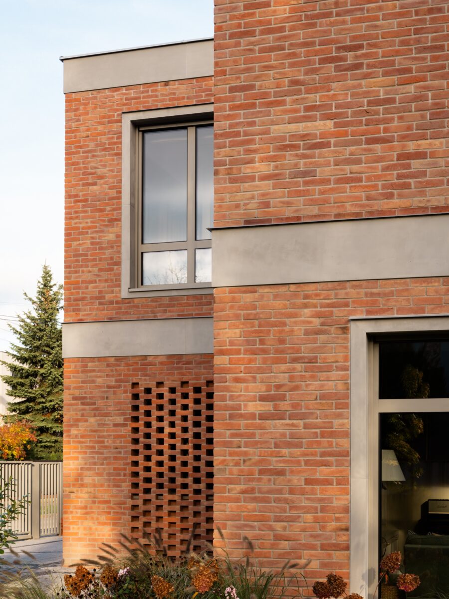Exterior facade brick